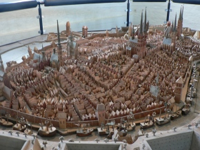 En modell av det medeltida Lübeck.